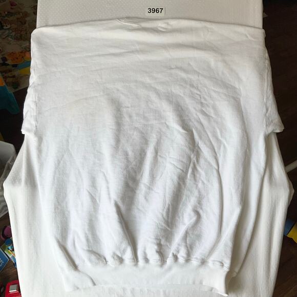 Hanes Women Sweatshirt size L White Fleece Lined I Literally Do Not Care At All - Picture 8 of 11